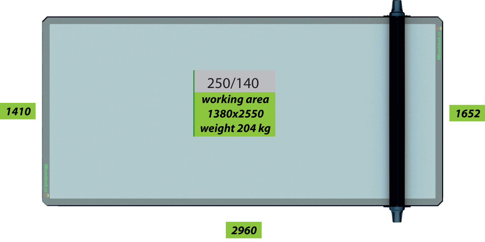 Compact CL footprint and working area